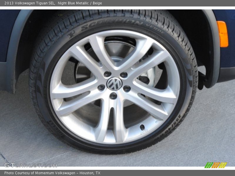 Night Blue Metallic / Beige 2013 Volkswagen Tiguan SEL