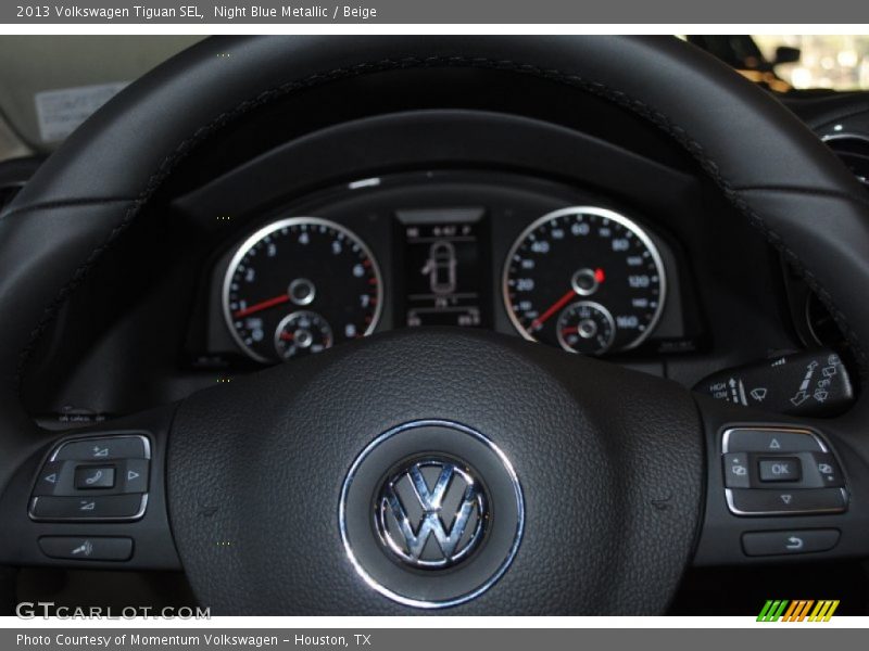 Night Blue Metallic / Beige 2013 Volkswagen Tiguan SEL