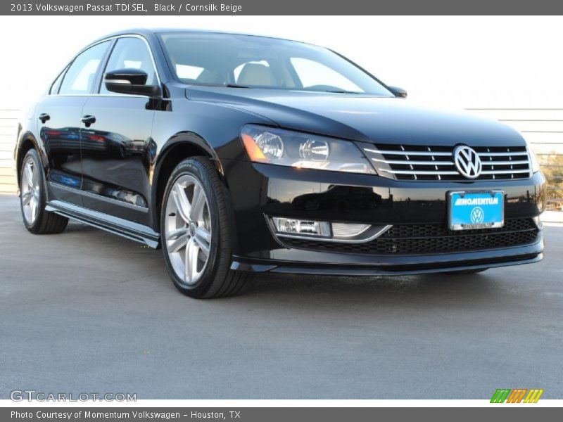 Black / Cornsilk Beige 2013 Volkswagen Passat TDI SEL