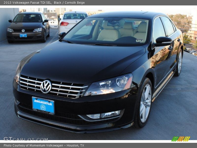 Black / Cornsilk Beige 2013 Volkswagen Passat TDI SEL