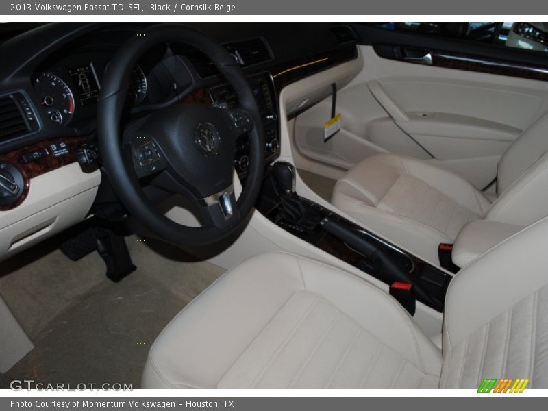 Black / Cornsilk Beige 2013 Volkswagen Passat TDI SEL