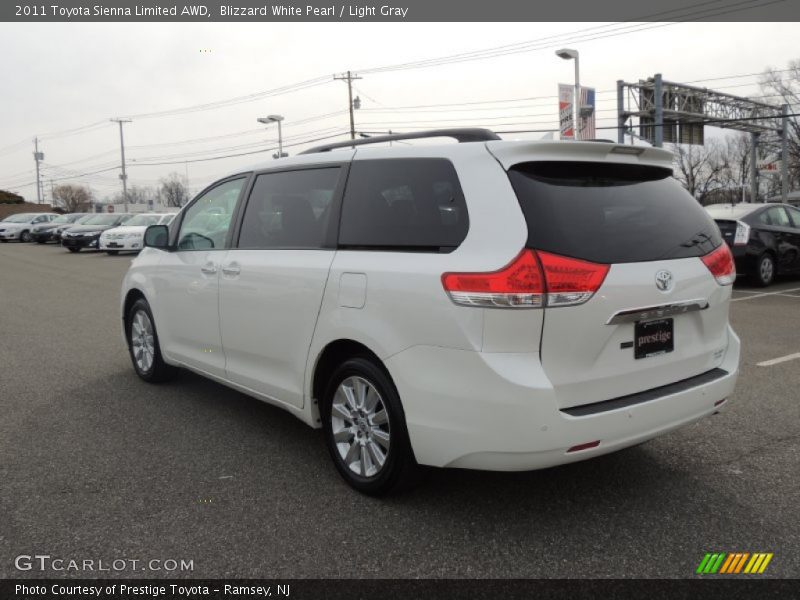 Blizzard White Pearl / Light Gray 2011 Toyota Sienna Limited AWD