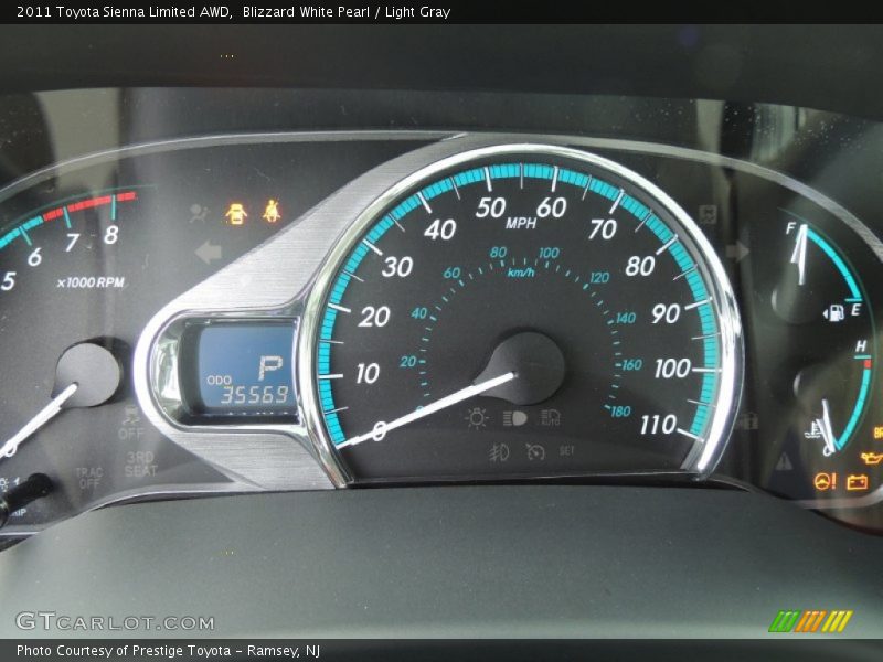  2011 Sienna Limited AWD Limited AWD Gauges