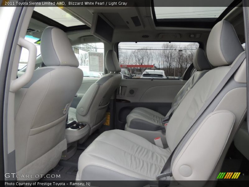Rear Seat of 2011 Sienna Limited AWD