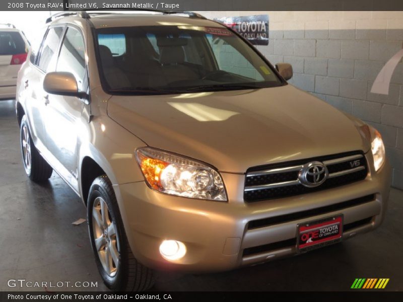 Savannah Metallic / Taupe 2008 Toyota RAV4 Limited V6