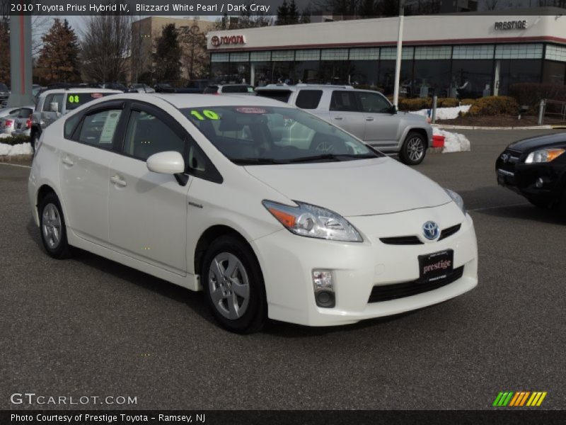 Blizzard White Pearl / Dark Gray 2010 Toyota Prius Hybrid IV