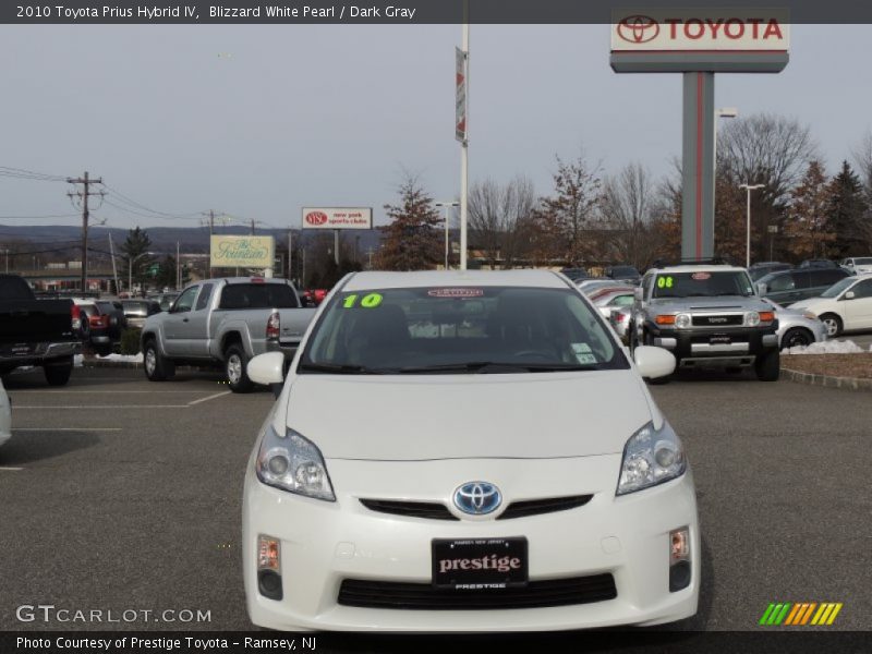 Blizzard White Pearl / Dark Gray 2010 Toyota Prius Hybrid IV