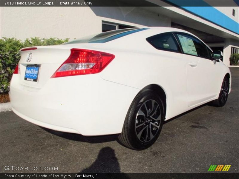 Taffeta White / Gray 2013 Honda Civic EX Coupe