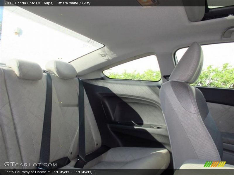 Taffeta White / Gray 2013 Honda Civic EX Coupe