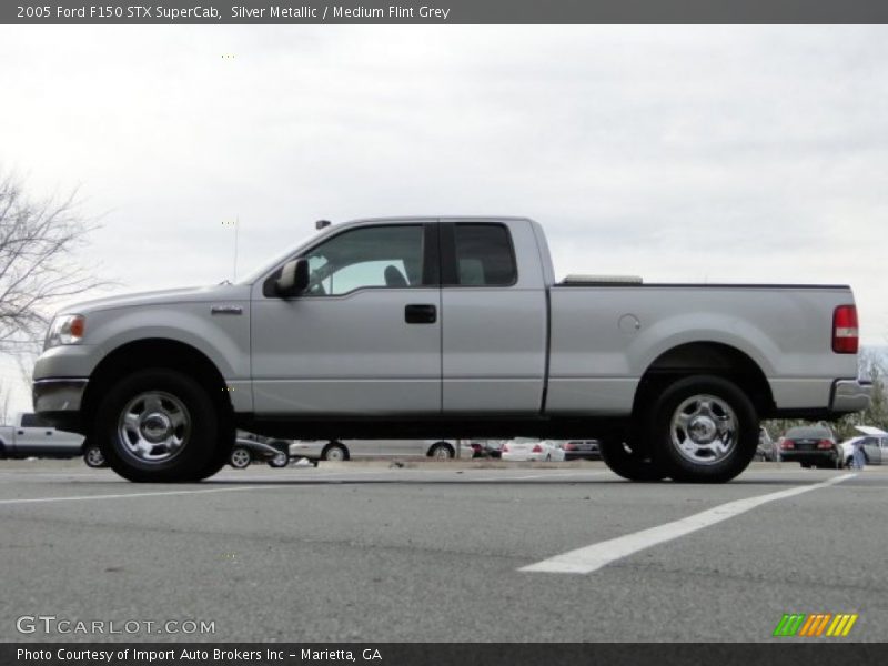 Silver Metallic / Medium Flint Grey 2005 Ford F150 STX SuperCab