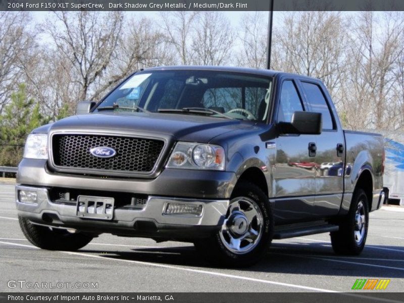 Dark Shadow Grey Metallic / Medium/Dark Flint 2004 Ford F150 XLT SuperCrew