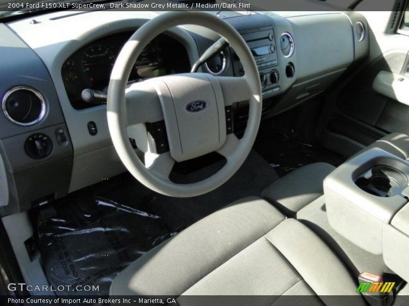 Dark Shadow Grey Metallic / Medium/Dark Flint 2004 Ford F150 XLT SuperCrew