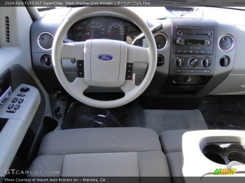 Dark Shadow Grey Metallic / Medium/Dark Flint 2004 Ford F150 XLT SuperCrew