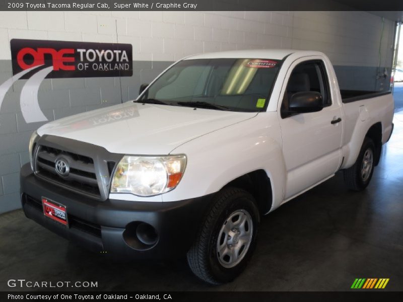 Super White / Graphite Gray 2009 Toyota Tacoma Regular Cab