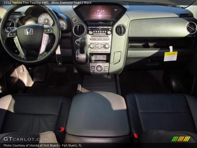 White Diamond Pearl / Black 2013 Honda Pilot Touring 4WD