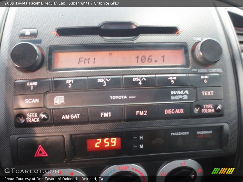 Super White / Graphite Gray 2009 Toyota Tacoma Regular Cab