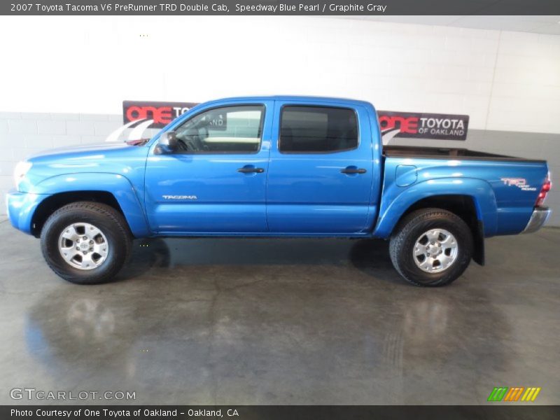 Speedway Blue Pearl / Graphite Gray 2007 Toyota Tacoma V6 PreRunner TRD Double Cab