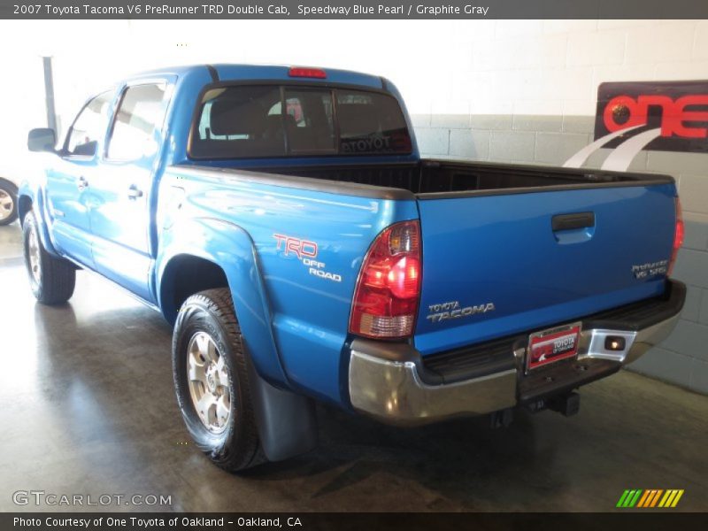 Speedway Blue Pearl / Graphite Gray 2007 Toyota Tacoma V6 PreRunner TRD Double Cab