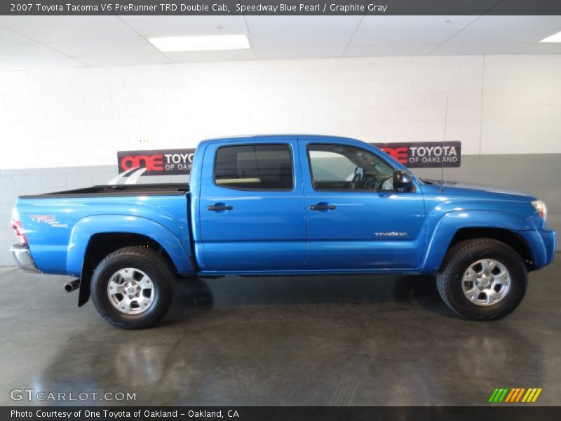 Speedway Blue Pearl / Graphite Gray 2007 Toyota Tacoma V6 PreRunner TRD Double Cab