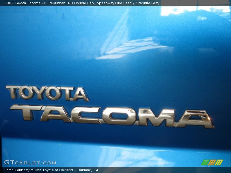 Speedway Blue Pearl / Graphite Gray 2007 Toyota Tacoma V6 PreRunner TRD Double Cab