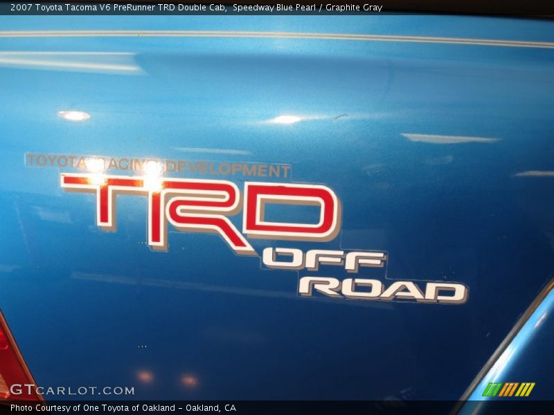 Speedway Blue Pearl / Graphite Gray 2007 Toyota Tacoma V6 PreRunner TRD Double Cab