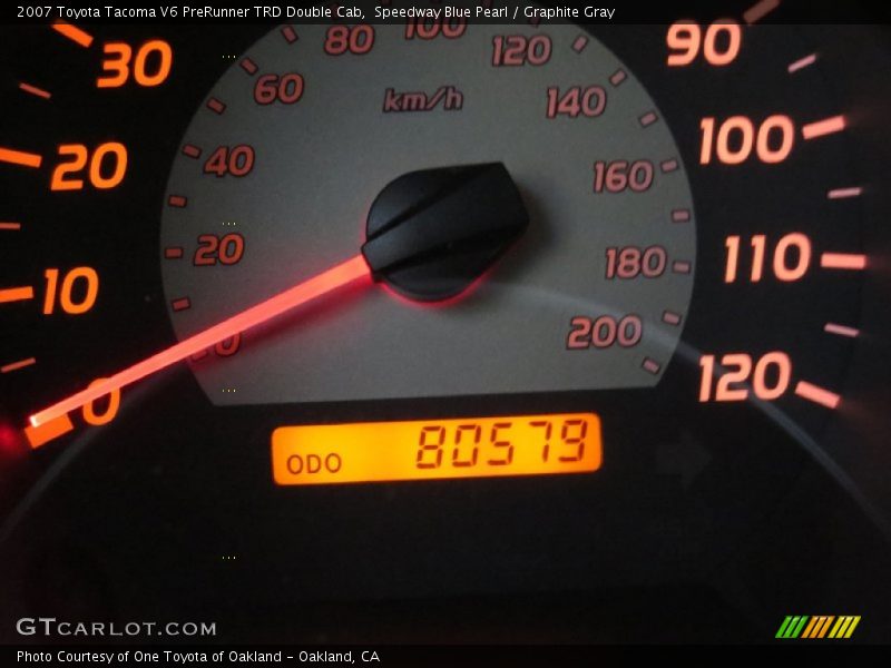 Speedway Blue Pearl / Graphite Gray 2007 Toyota Tacoma V6 PreRunner TRD Double Cab