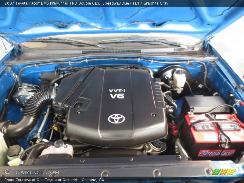 Speedway Blue Pearl / Graphite Gray 2007 Toyota Tacoma V6 PreRunner TRD Double Cab