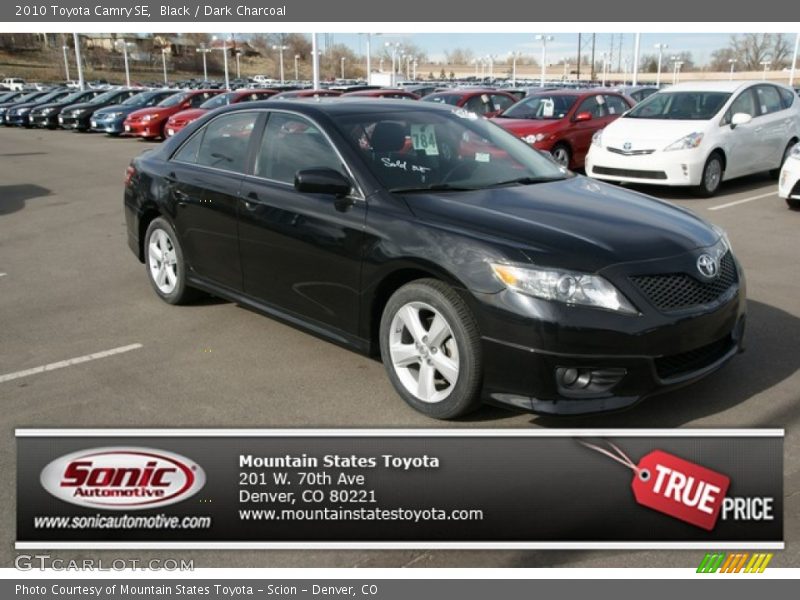 Black / Dark Charcoal 2010 Toyota Camry SE