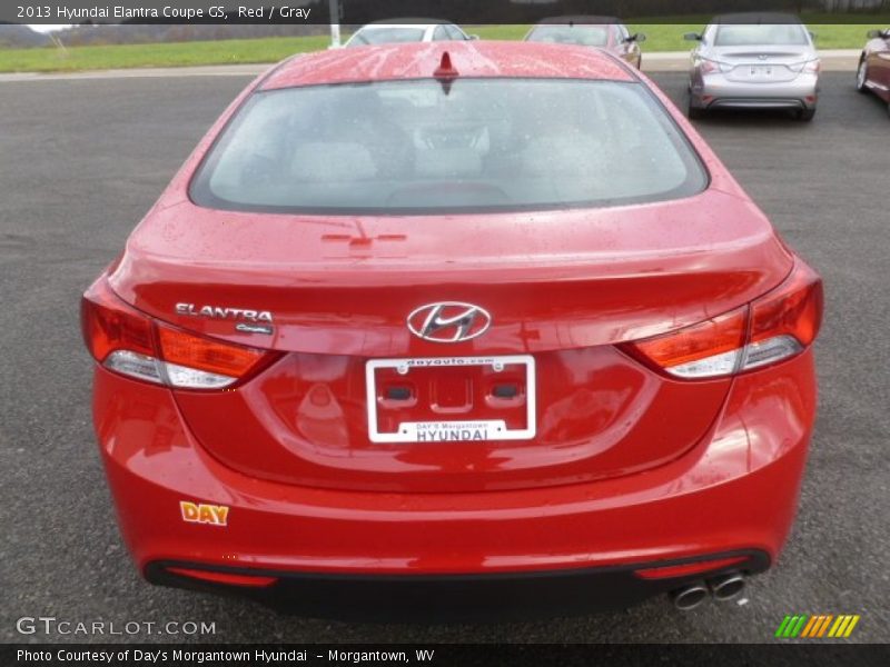 Red / Gray 2013 Hyundai Elantra Coupe GS