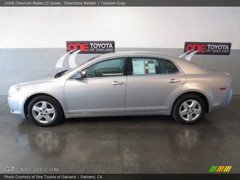 Silverstone Metallic / Titanium Gray 2008 Chevrolet Malibu LS Sedan