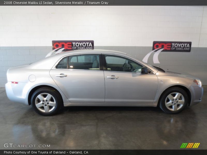 Silverstone Metallic / Titanium Gray 2008 Chevrolet Malibu LS Sedan