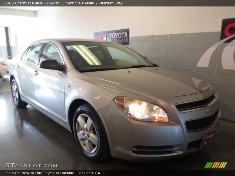 Silverstone Metallic / Titanium Gray 2008 Chevrolet Malibu LS Sedan