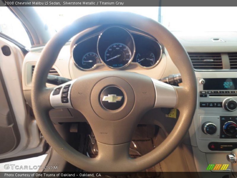 Silverstone Metallic / Titanium Gray 2008 Chevrolet Malibu LS Sedan