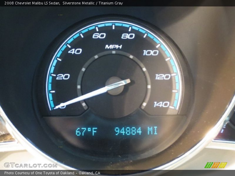 Silverstone Metallic / Titanium Gray 2008 Chevrolet Malibu LS Sedan