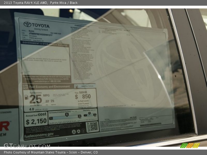 Pyrite Mica / Black 2013 Toyota RAV4 XLE AWD