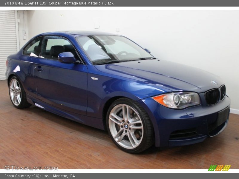 Montego Blue Metallic / Black 2010 BMW 1 Series 135i Coupe