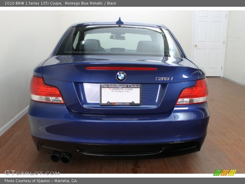 Montego Blue Metallic / Black 2010 BMW 1 Series 135i Coupe