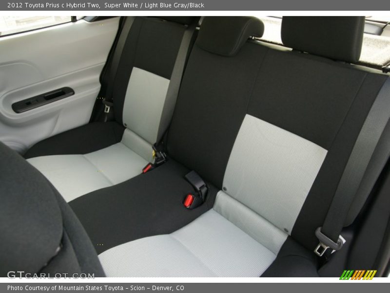 Super White / Light Blue Gray/Black 2012 Toyota Prius c Hybrid Two