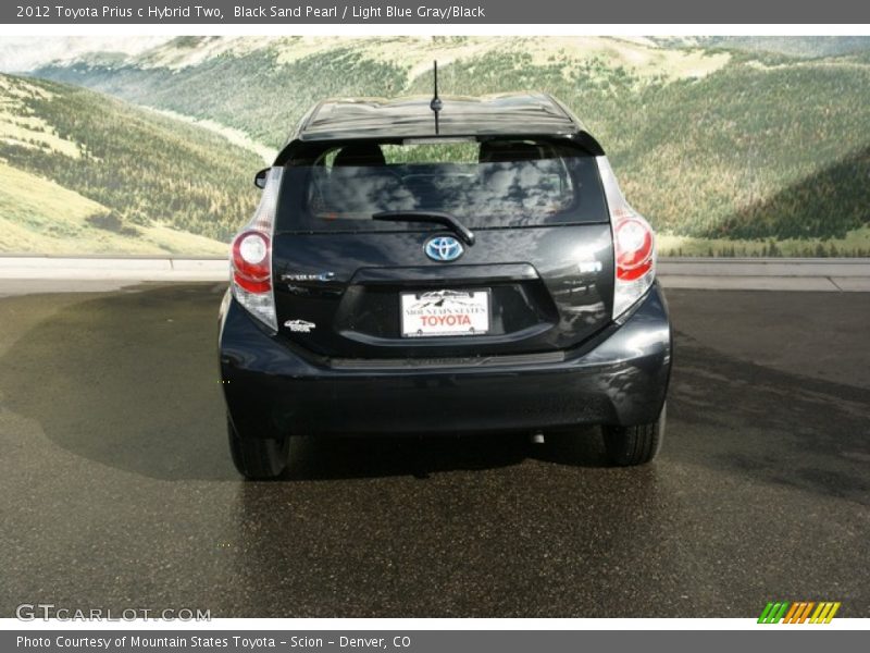 Black Sand Pearl / Light Blue Gray/Black 2012 Toyota Prius c Hybrid Two