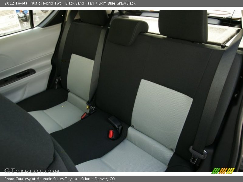 Black Sand Pearl / Light Blue Gray/Black 2012 Toyota Prius c Hybrid Two