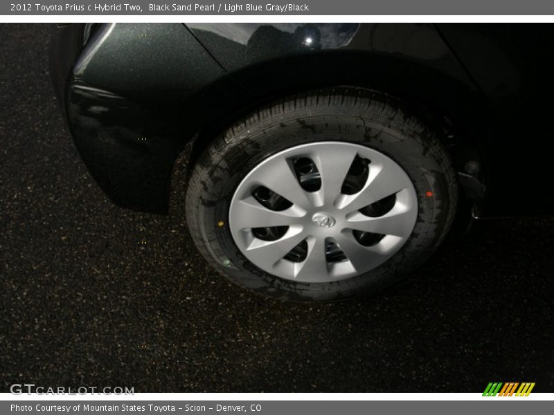 Black Sand Pearl / Light Blue Gray/Black 2012 Toyota Prius c Hybrid Two