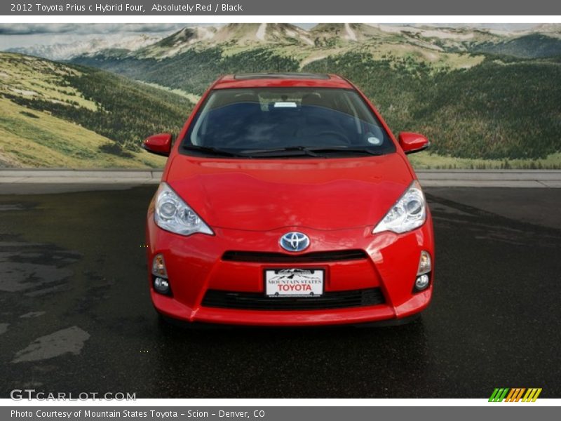 Absolutely Red / Black 2012 Toyota Prius c Hybrid Four