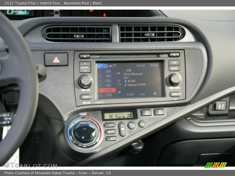 Absolutely Red / Black 2012 Toyota Prius c Hybrid Four