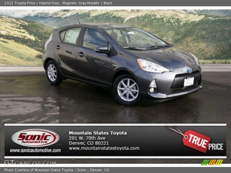 Magnetic Gray Metallic / Black 2012 Toyota Prius c Hybrid Four