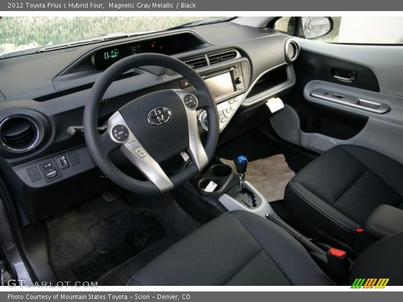 Magnetic Gray Metallic / Black 2012 Toyota Prius c Hybrid Four