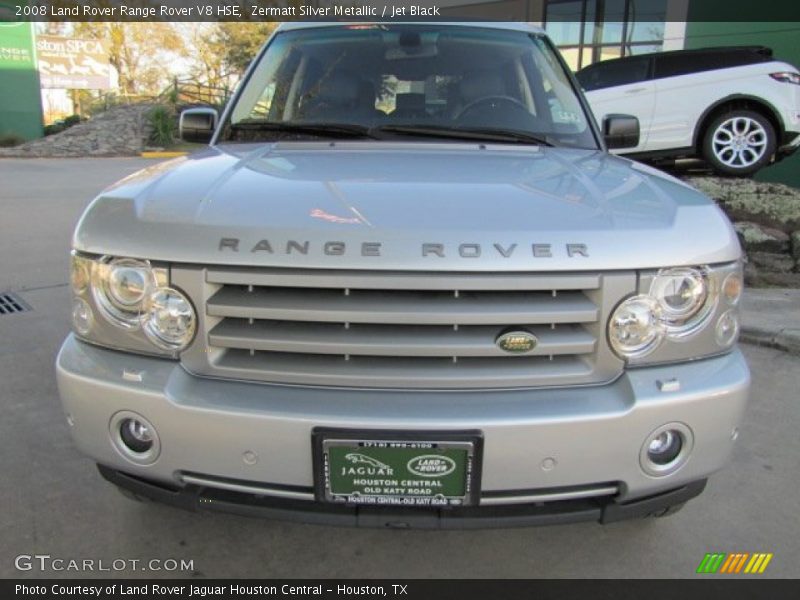 Zermatt Silver Metallic / Jet Black 2008 Land Rover Range Rover V8 HSE