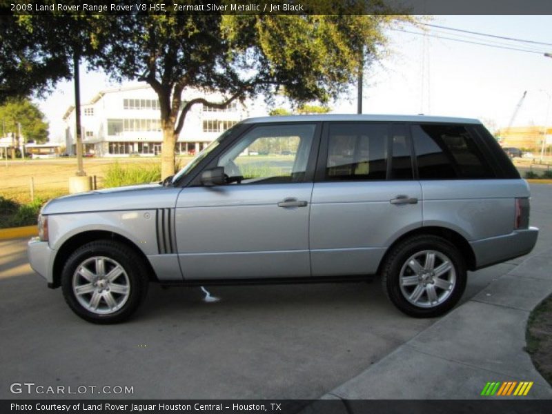 Zermatt Silver Metallic / Jet Black 2008 Land Rover Range Rover V8 HSE