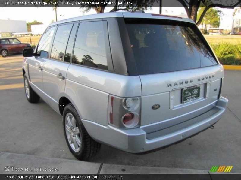 Zermatt Silver Metallic / Jet Black 2008 Land Rover Range Rover V8 HSE