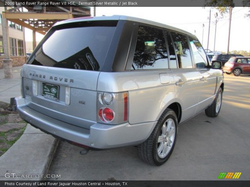 Zermatt Silver Metallic / Jet Black 2008 Land Rover Range Rover V8 HSE