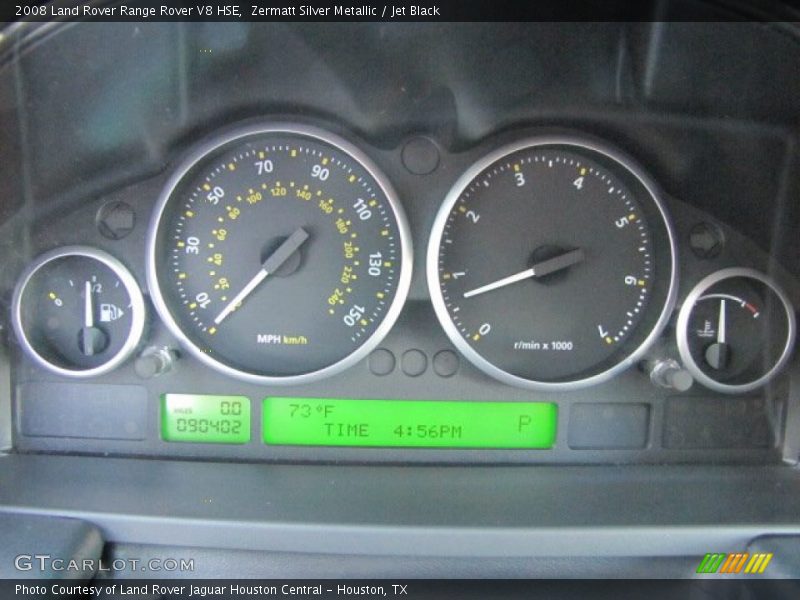Zermatt Silver Metallic / Jet Black 2008 Land Rover Range Rover V8 HSE